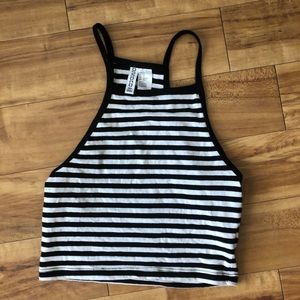 H&M striped cami crop top
